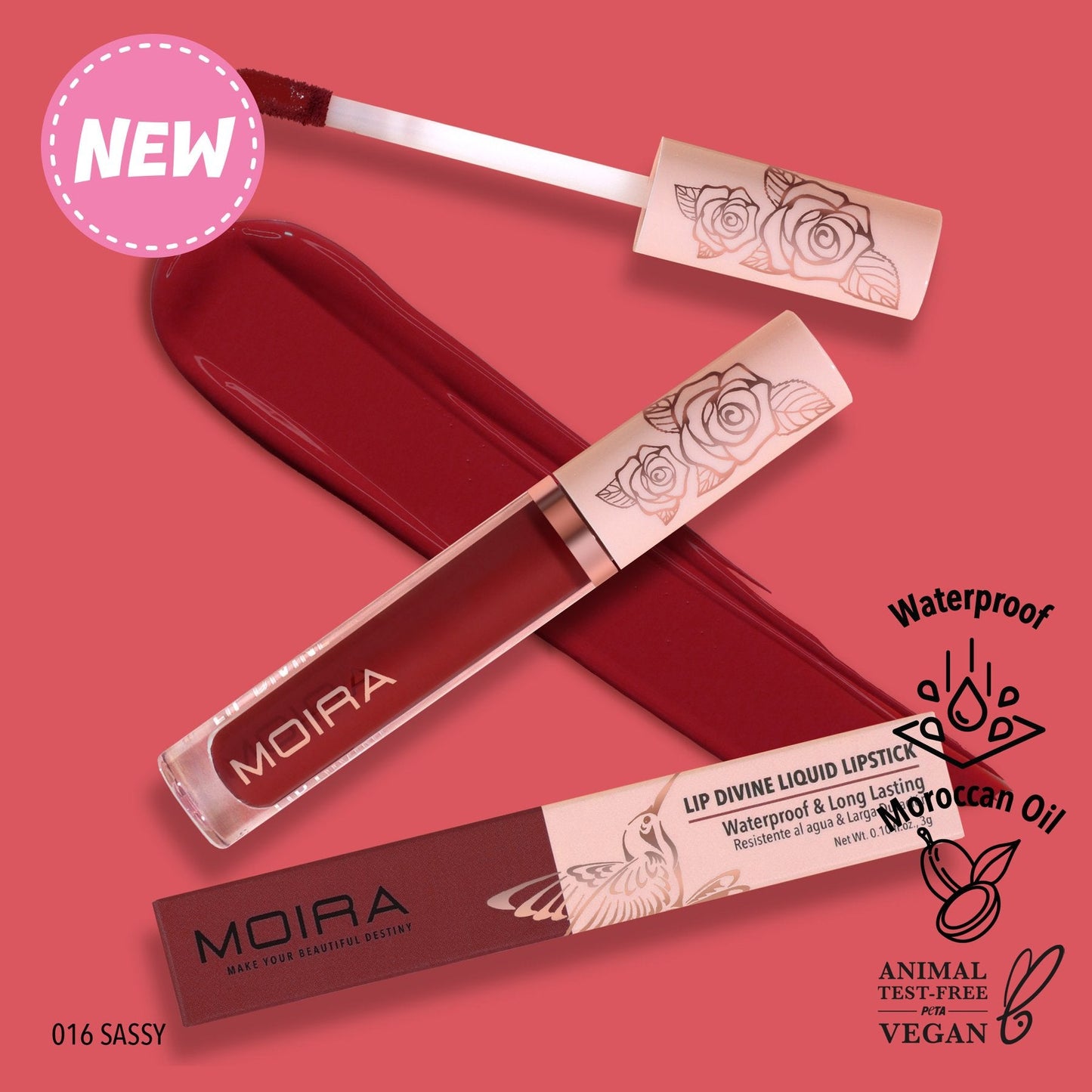 Lápiz Labial Líquido Lip Divine Moira Beauty
