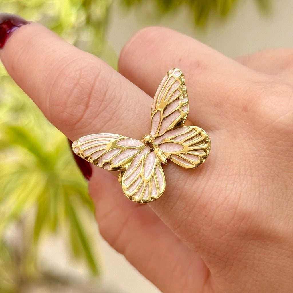Anillo Mariposa Acero Inox 0174-1