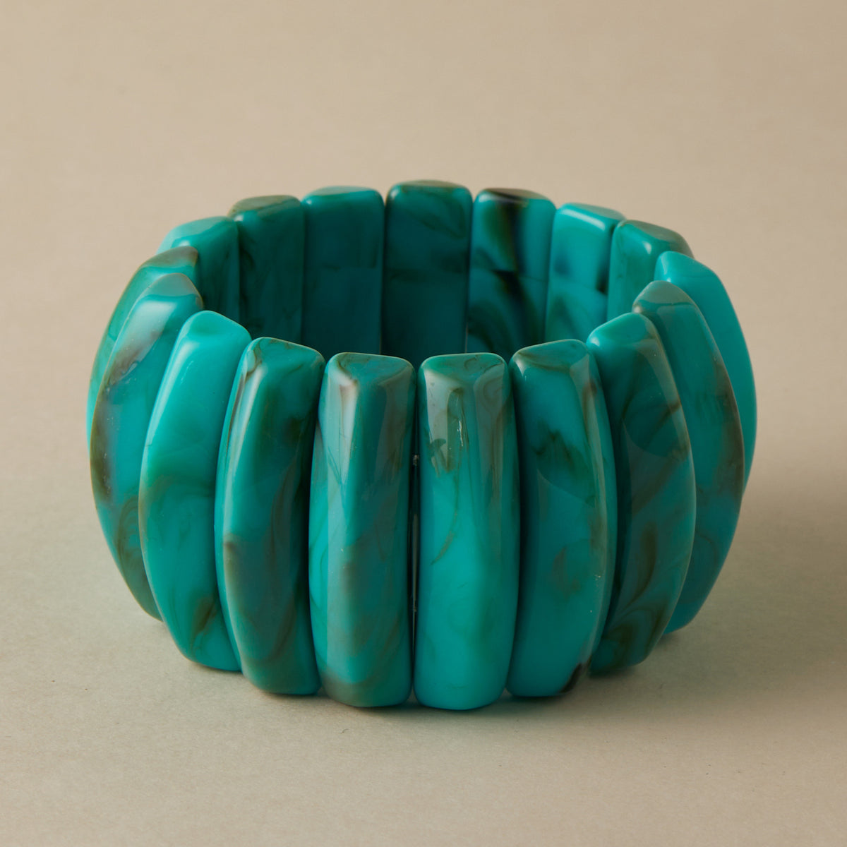 Pulsera Acrilico Turquesa 0600-27