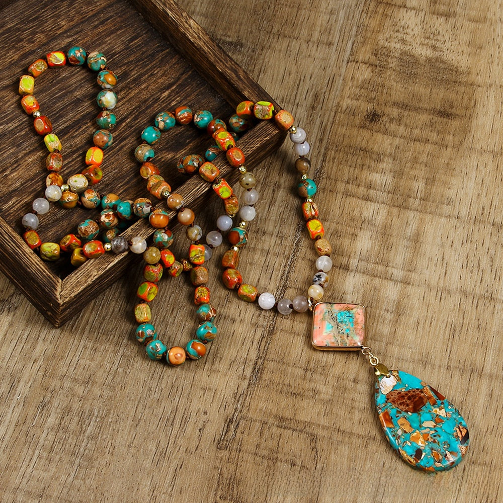 Collar Piedra Natural Bohemio 0600-57