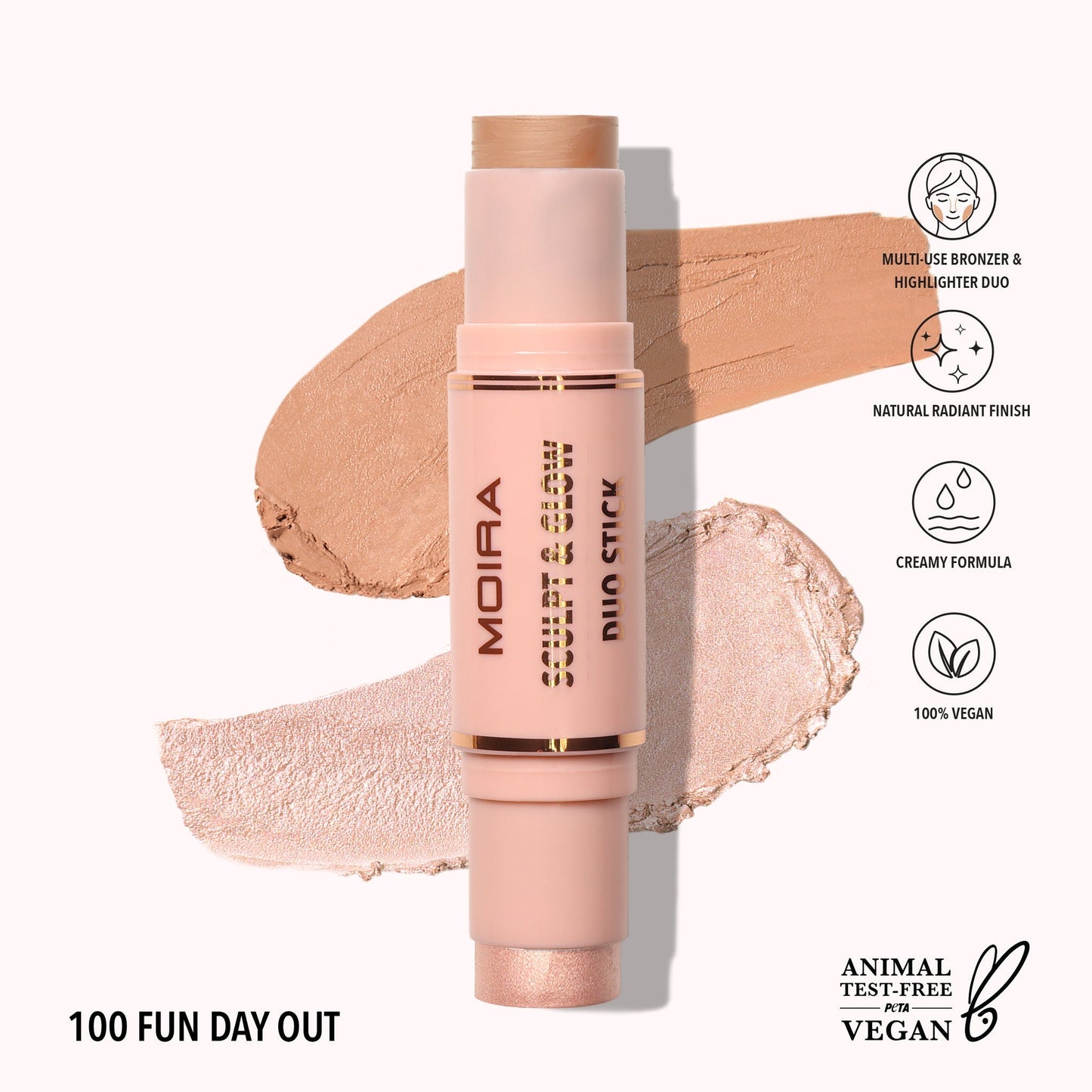 Dúo Stick Sculpt & Glow Moira Beauty