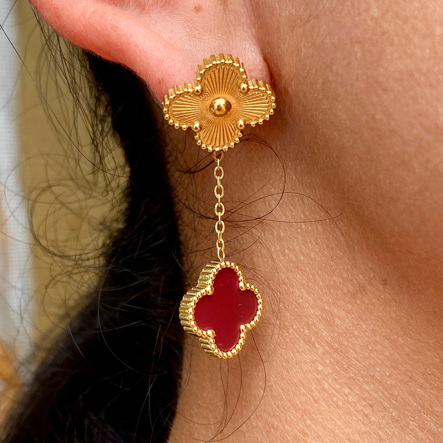 Aretes Dupe VAN CLEEF Acero Inoxidable 1066-58