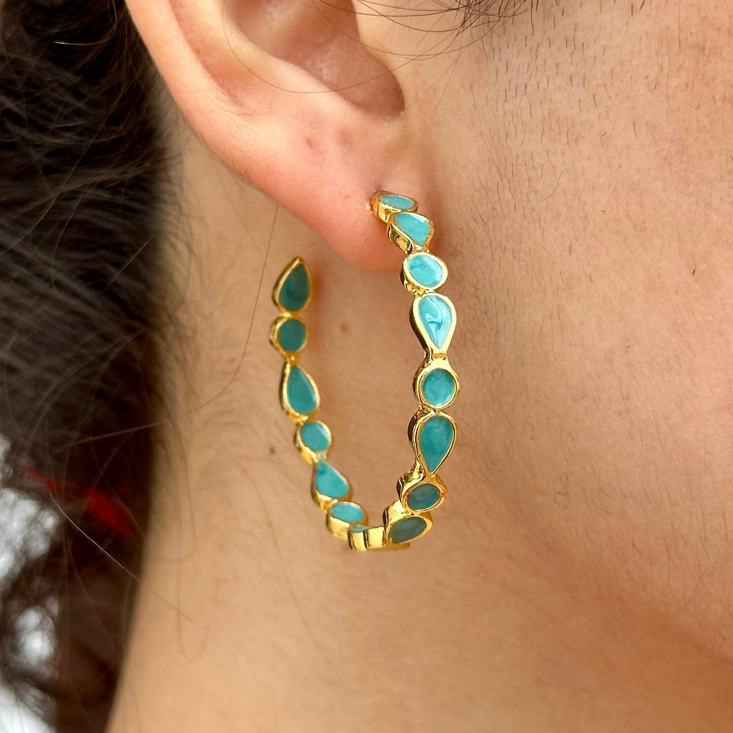 Aretes Chapa de Oro 2911-57