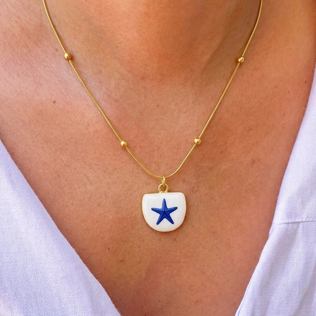 Collar Dije Estrella Mar Acero Inox 3072-6