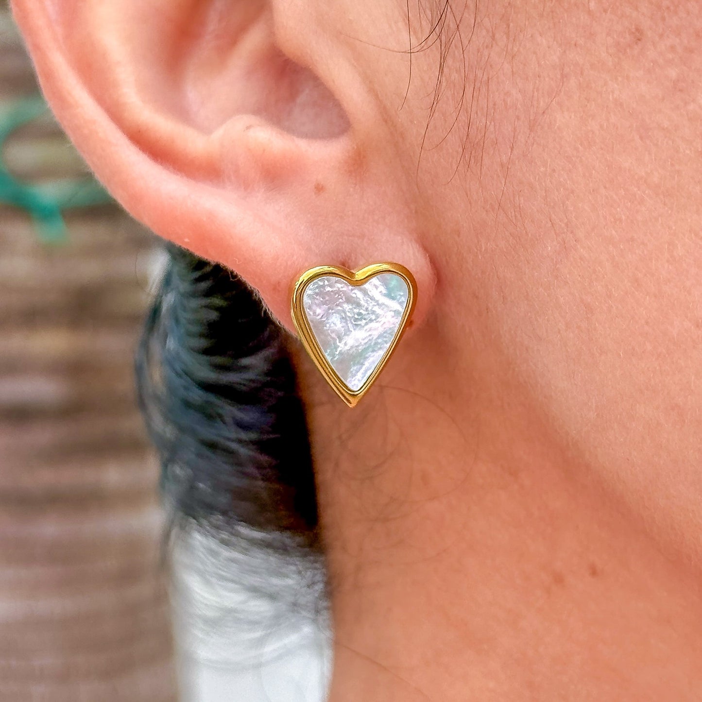 Aretes Corazon Acero Inox 3309-6