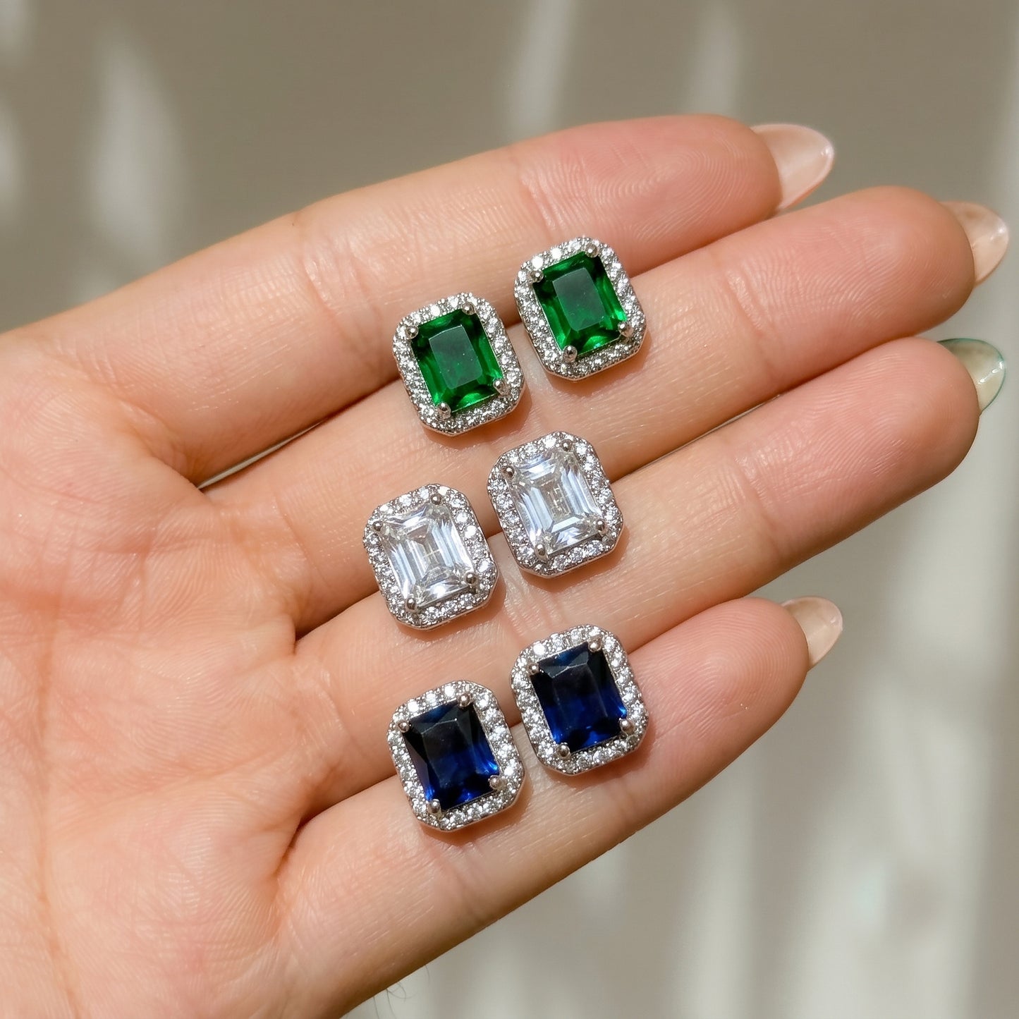 Aretes Cuadro Zirconia Chapa 18K 3309