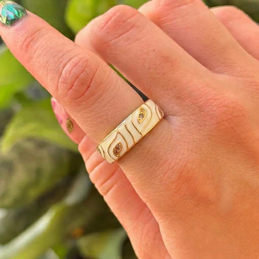 Anillo Esmaltado Acero Inoxidable