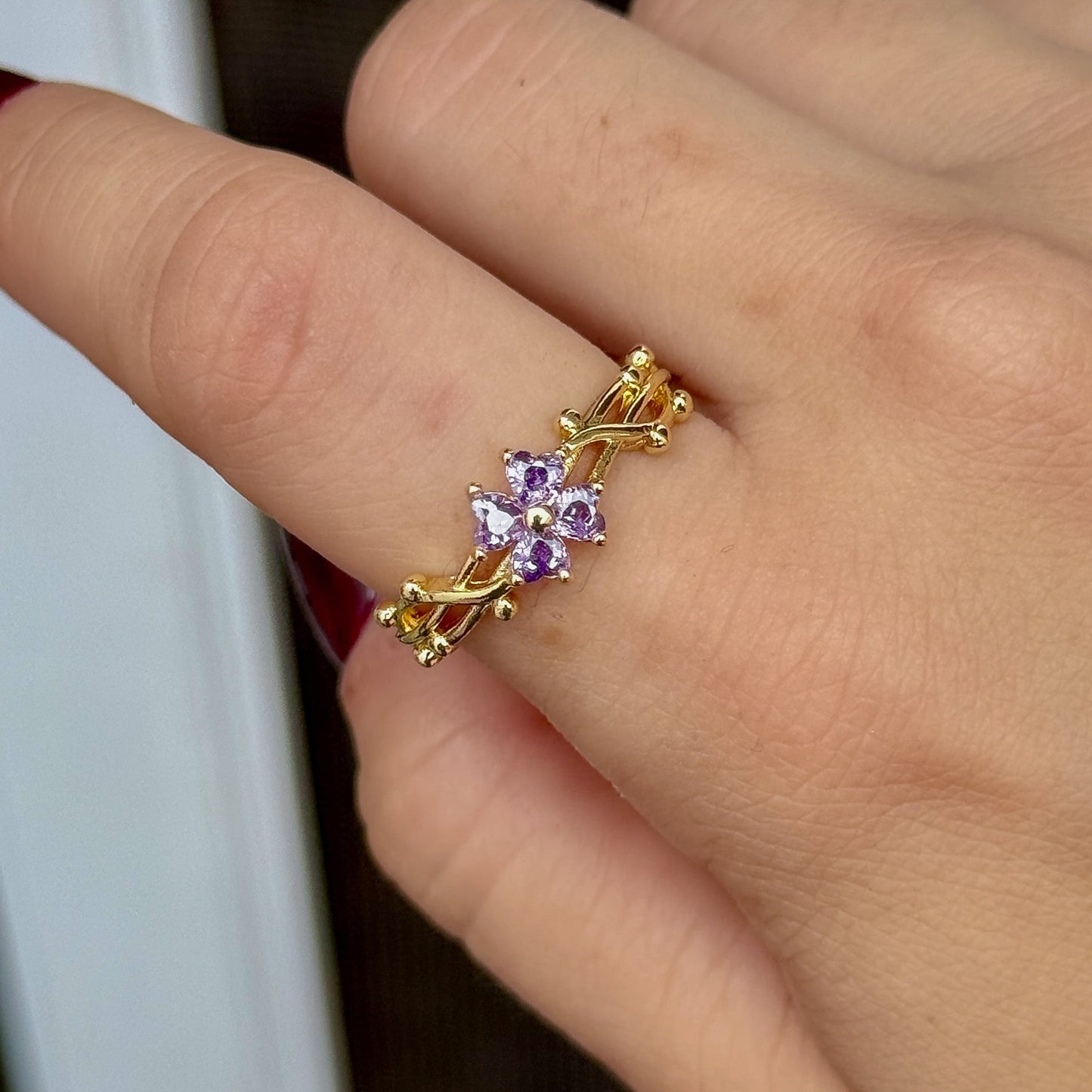 Anillo Mariposa Zirconia Chapa 18K 5552-39