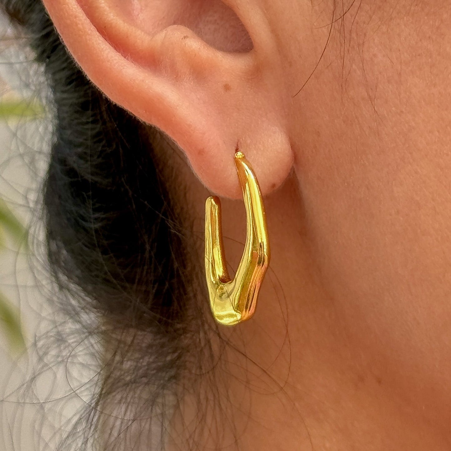 Aretes Asimetricos Acero Inox 5552-46