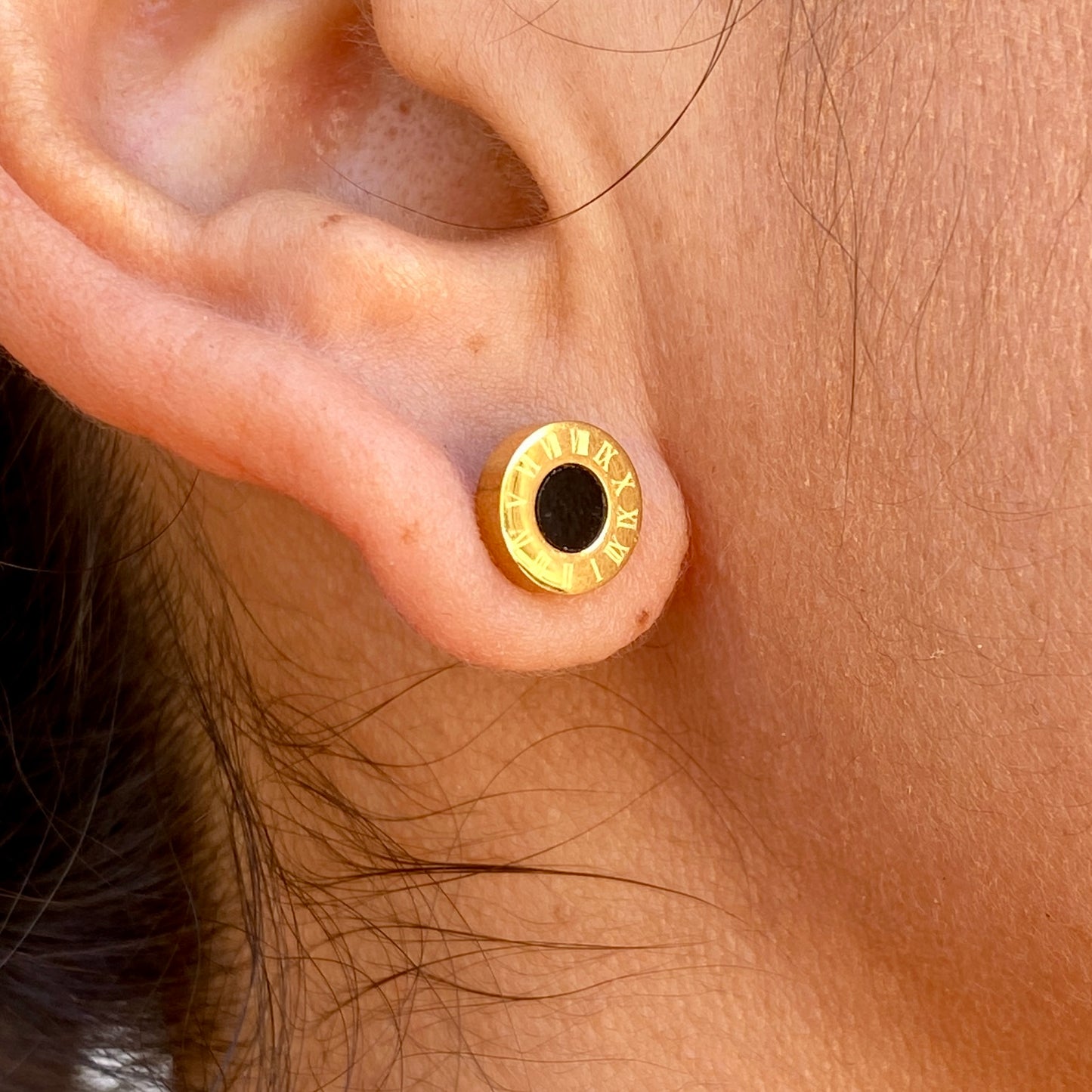 Aretes Dupe BVLGARI Chapa de Oro 5597-80