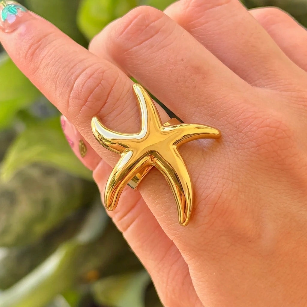 Anillo Estrella Mar Acero Inox 5898-21
