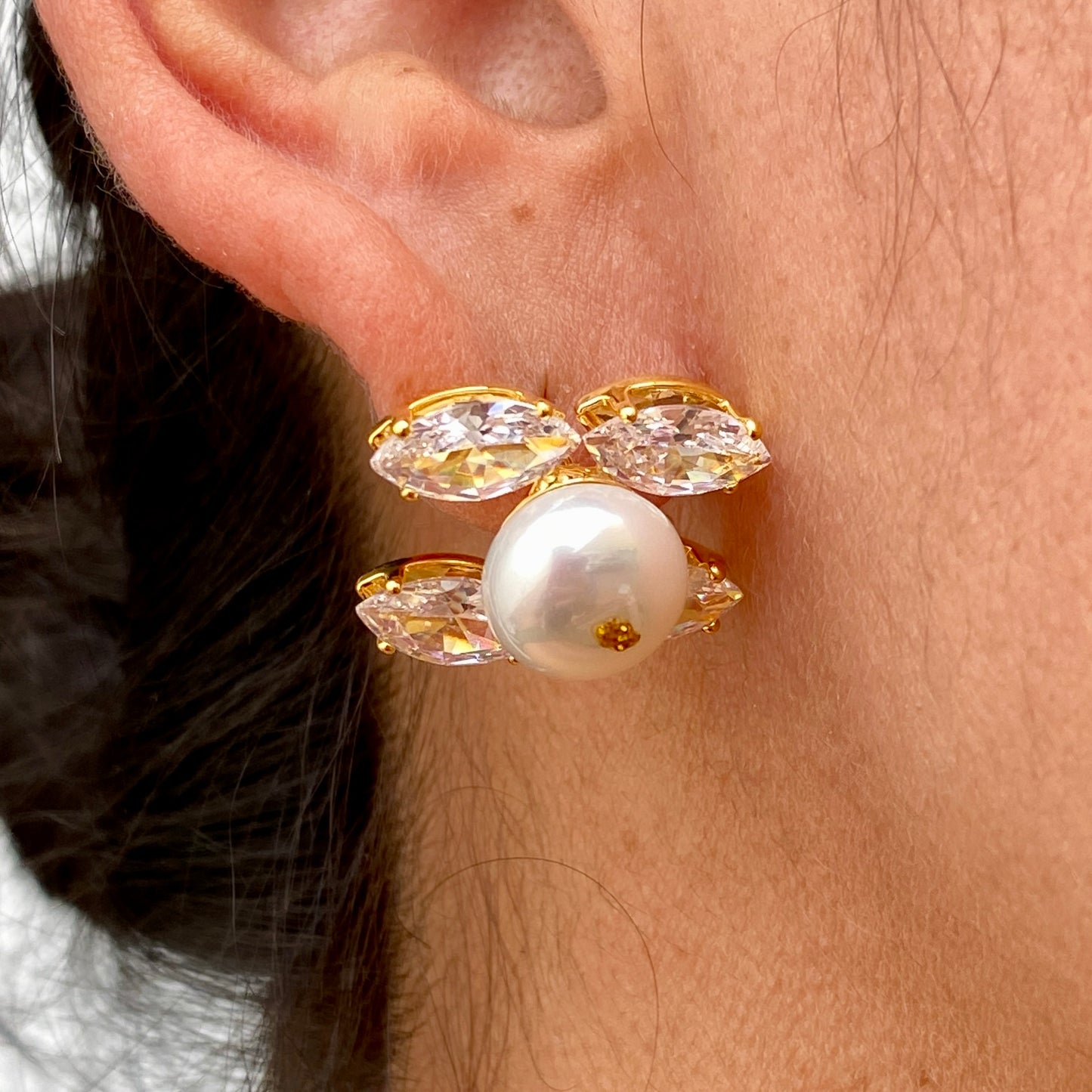 Aretes Chapa de Oro 7339-40