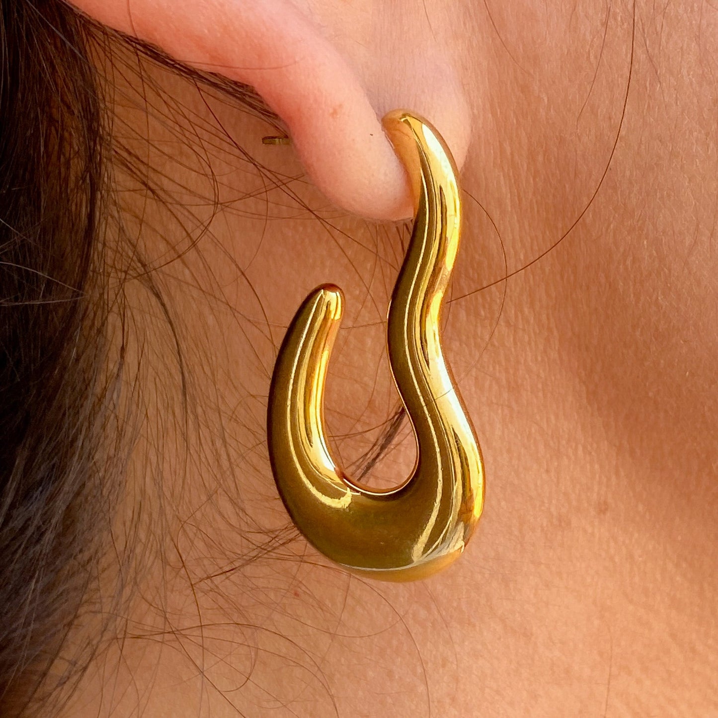 Aretes Mariposa Grandes Acero Inox 8096-43