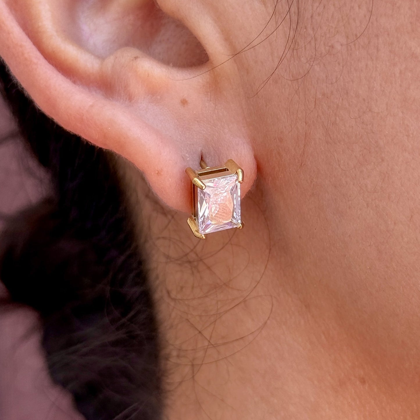 Aretes Zirconia Acero Inox 8096-44