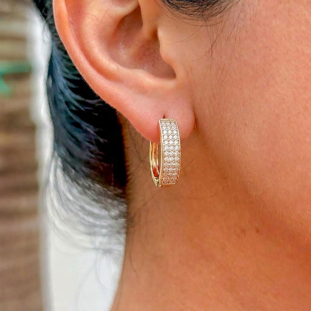 Aretes Chapa de Oro 8196-5