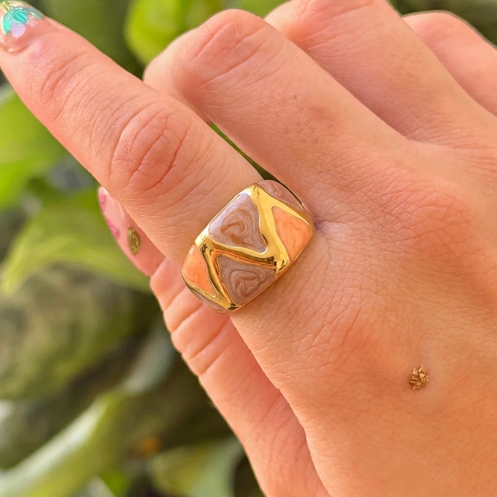 Anillo Esmalte Bicolor Acero Inox 8279-131