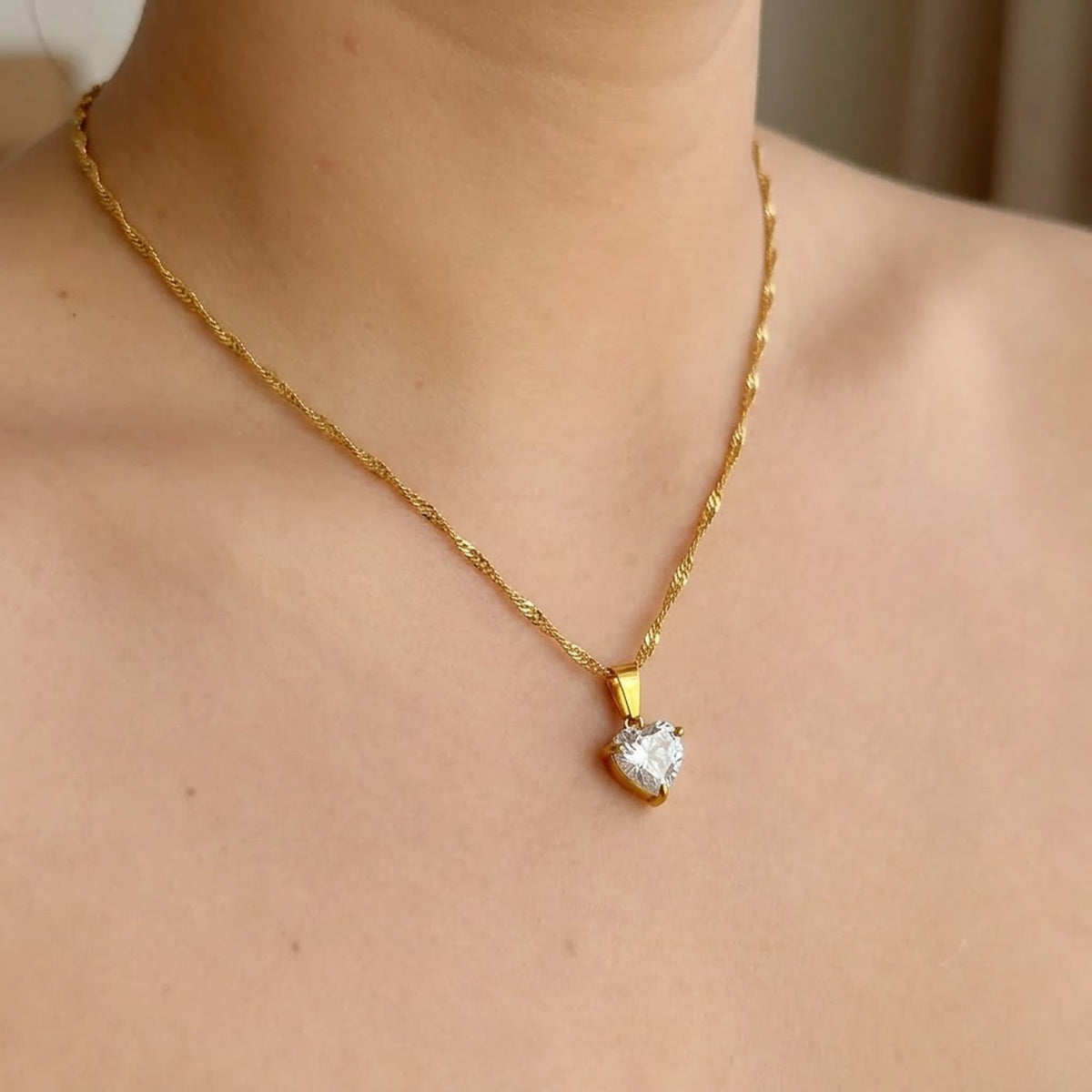 Collar Dije Solitario Acero Inox 8279-153