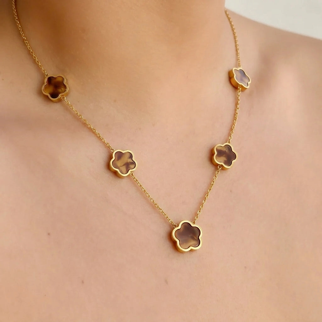 Collar Flores Acero Inox 8279-182