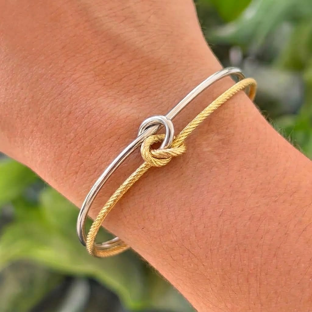 Pulsera Brazalete Nudo Dorado Titanio 8279-92