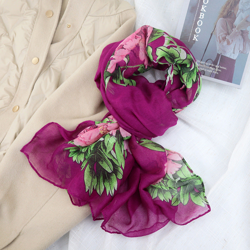 Bufanda Algodon Floral Multicolor 8422-18