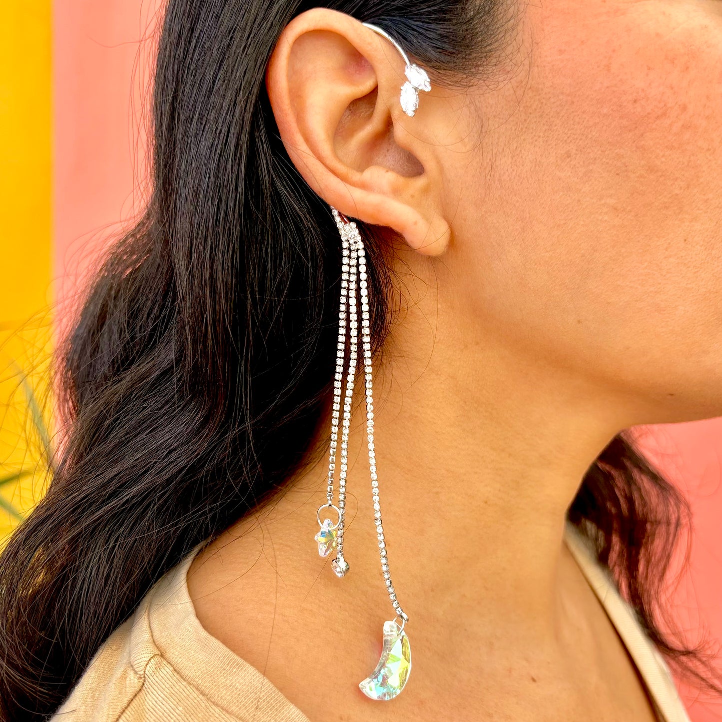 Ear Cuff 1 Arete Chapa de Oro 8811-282