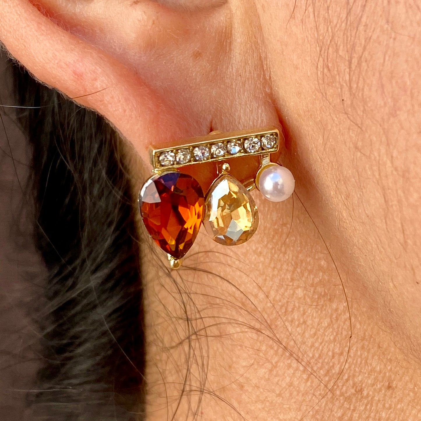 Aretes Chapa de Oro 9432-4