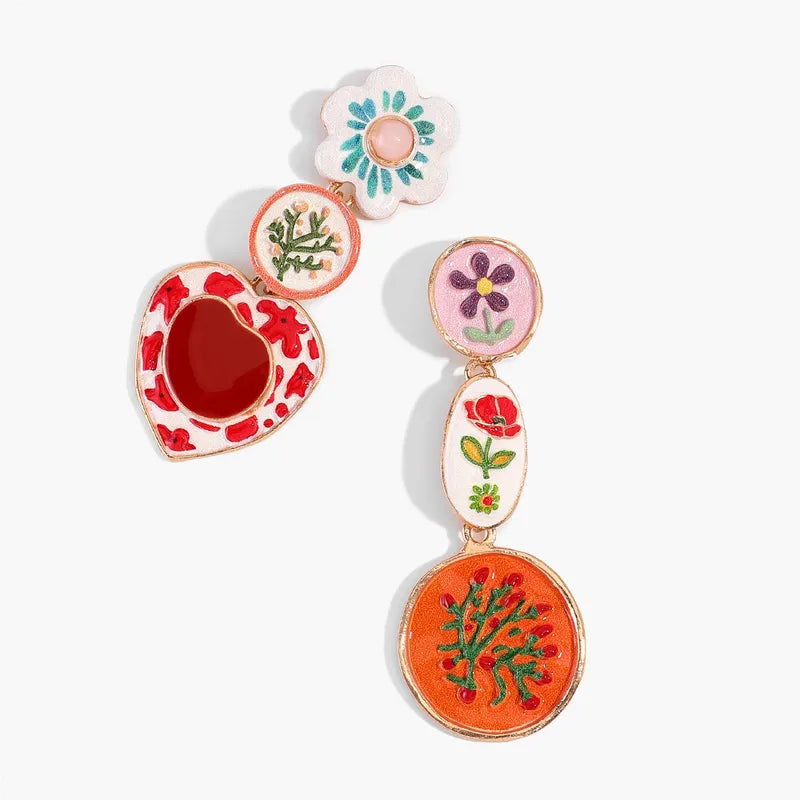 Aretes Ceramica Corazon 9567-3