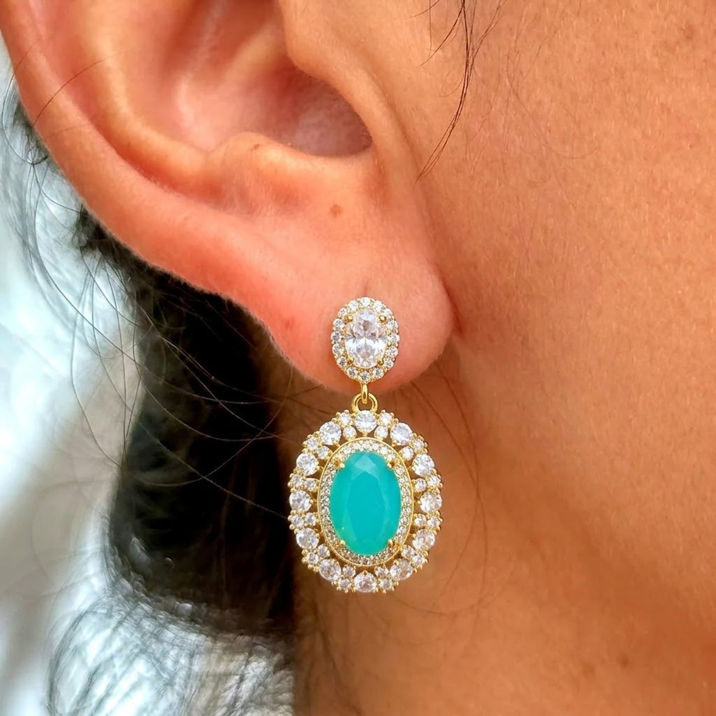 Aretes Chapa de Oro 8902-339