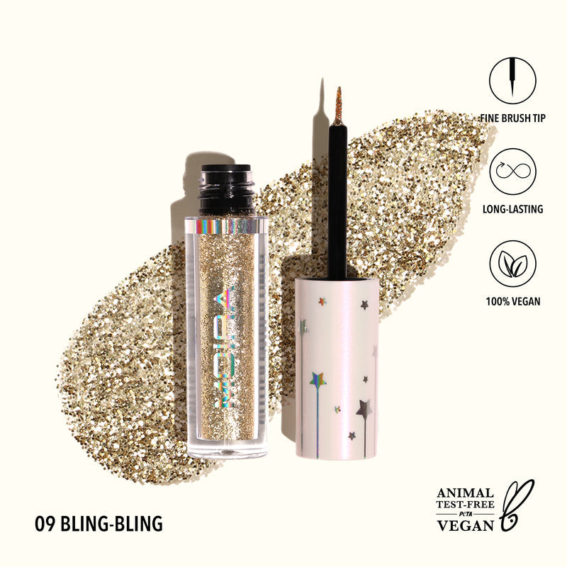 Delineador con Glitter Moira Beauty