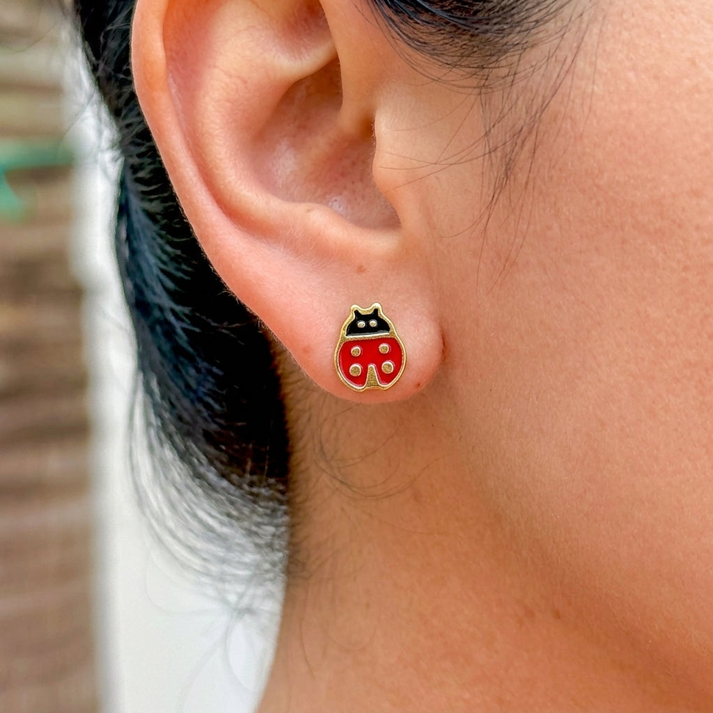 Aretes Catarina Esmalte Acero Inox 0174-2