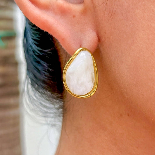 Aretes Oval Acero Inox 0174-33