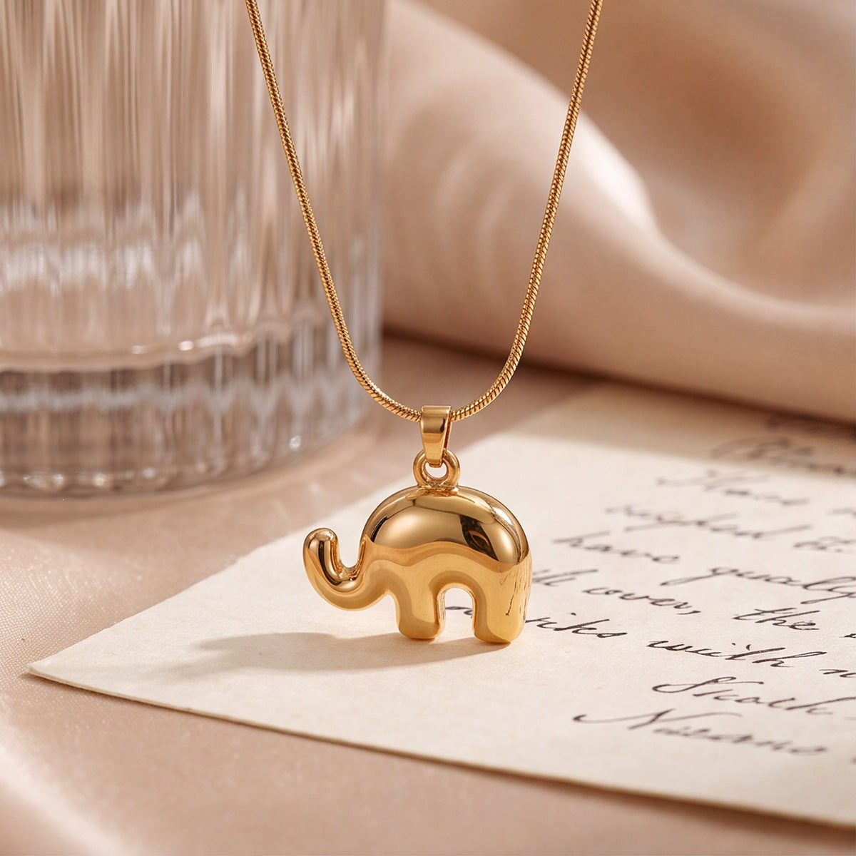 Collar Elefante Acero Inox 18K 0600-17