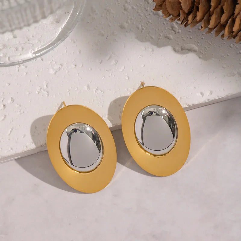 Aretes Ovales Acero Inox 0600-35