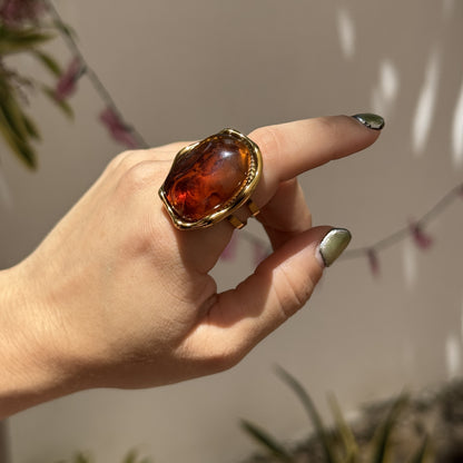 Anillo Acero Inoxidable Piedra Resina 0600-39