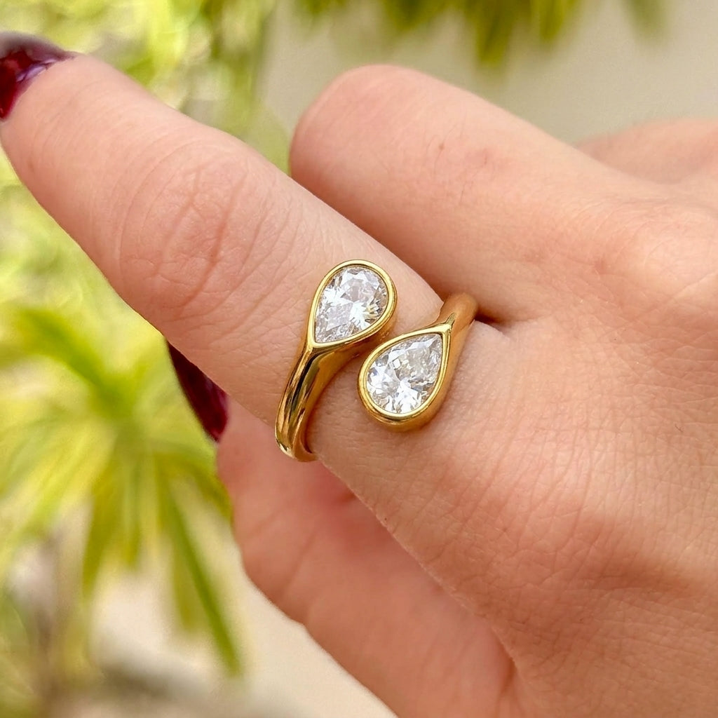 Anillo Abierto Acero Inox 18K 0600-44