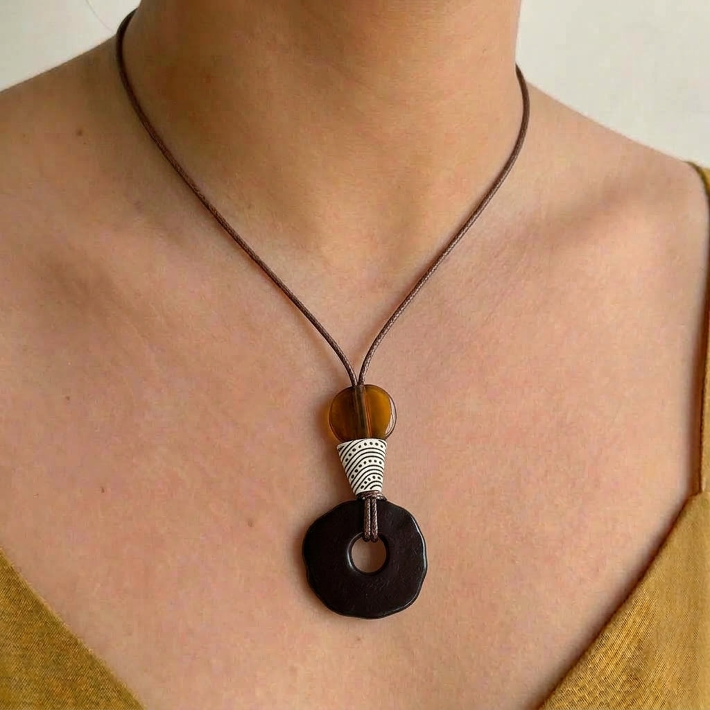 Collar Tejido Madera 0600-46