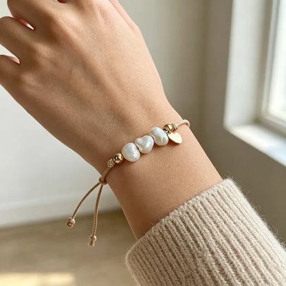 Pulsera Trenza Perlas Barrocas 0600-72