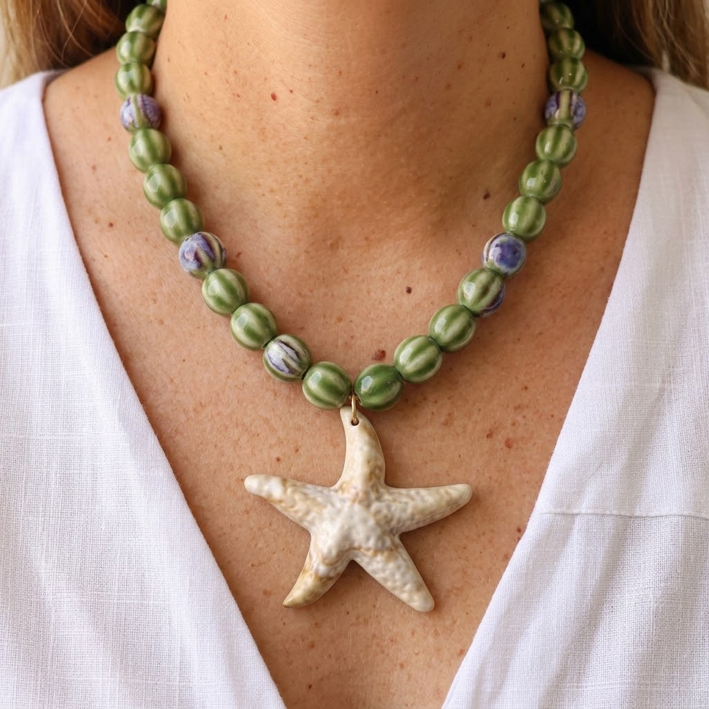 Collar Estrella Materiales Mixtos 0600-77