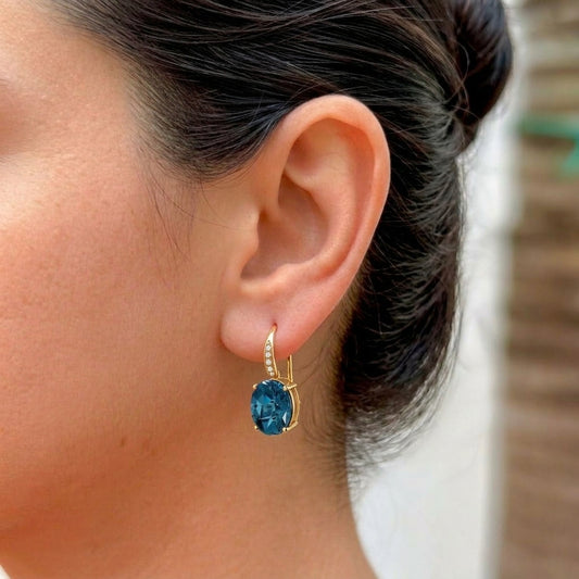 Aretes Cobre Azules 0600-78
