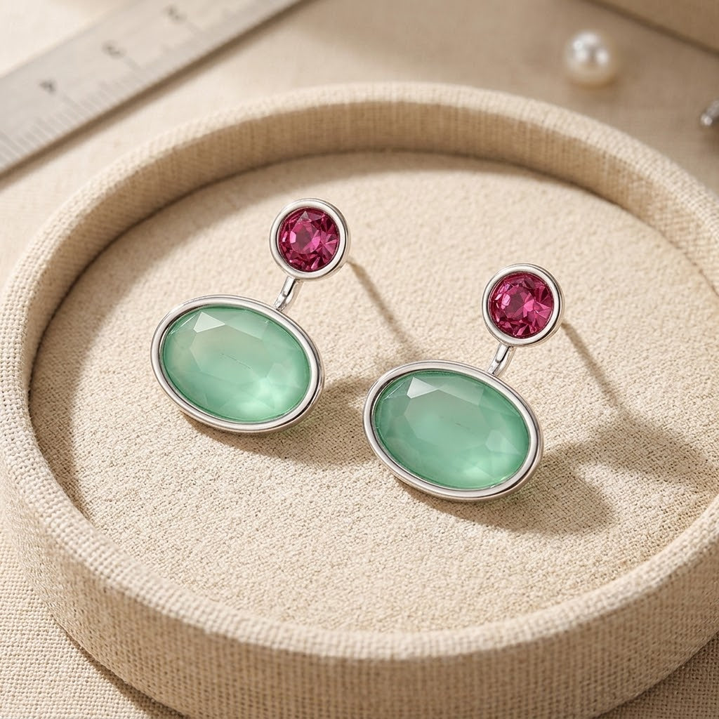 Aretes Cristal Plata .925 0600-86