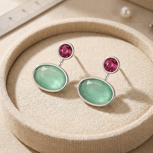 Aretes Cristal Plata .925 0600-86