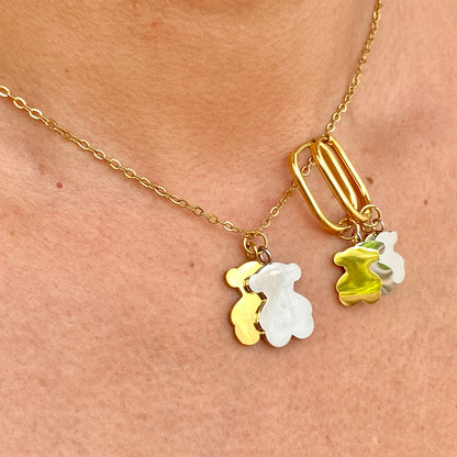 Collar Set Dupe Tous Acero Inoxidable 0628-84