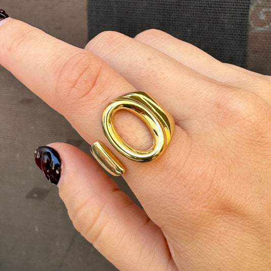 Anillo Chapa De Oro CH1002-190