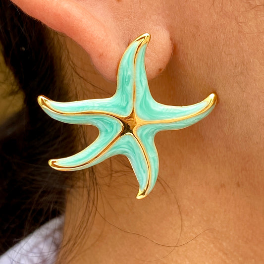 Aretes Estrella de Mar Acero Inoxidable 2015-167