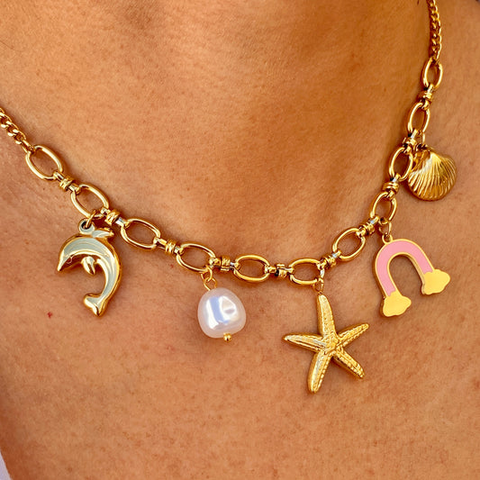 Collar Charms Playa Acero Inoxidable 2015-65