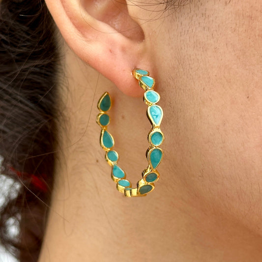 Aretes Chapa de Oro 2911-57