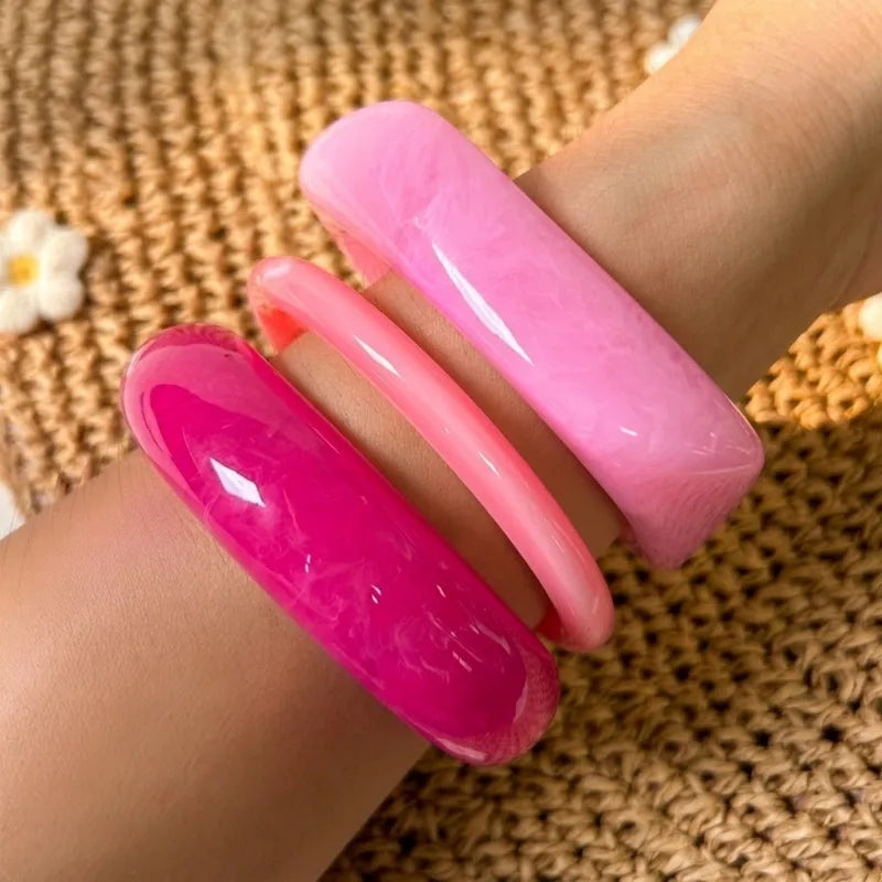 Set Pulseras Acrilico Multicolor 3072-34