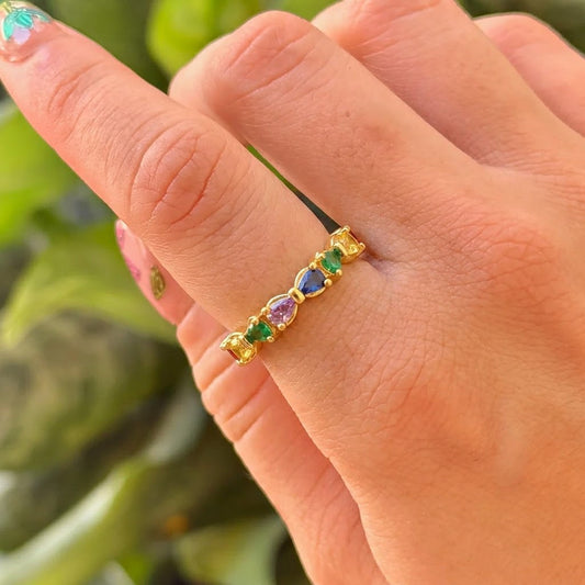 Anillo Abierto Dorado Chapa 18K 3110-3