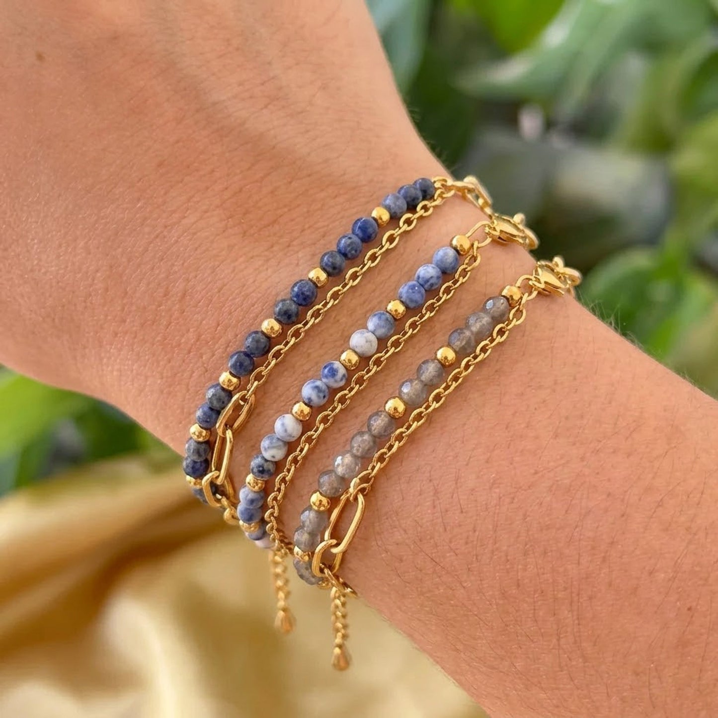 Pulsera Cadena Delgada Dorada Acero Inox 3110-41