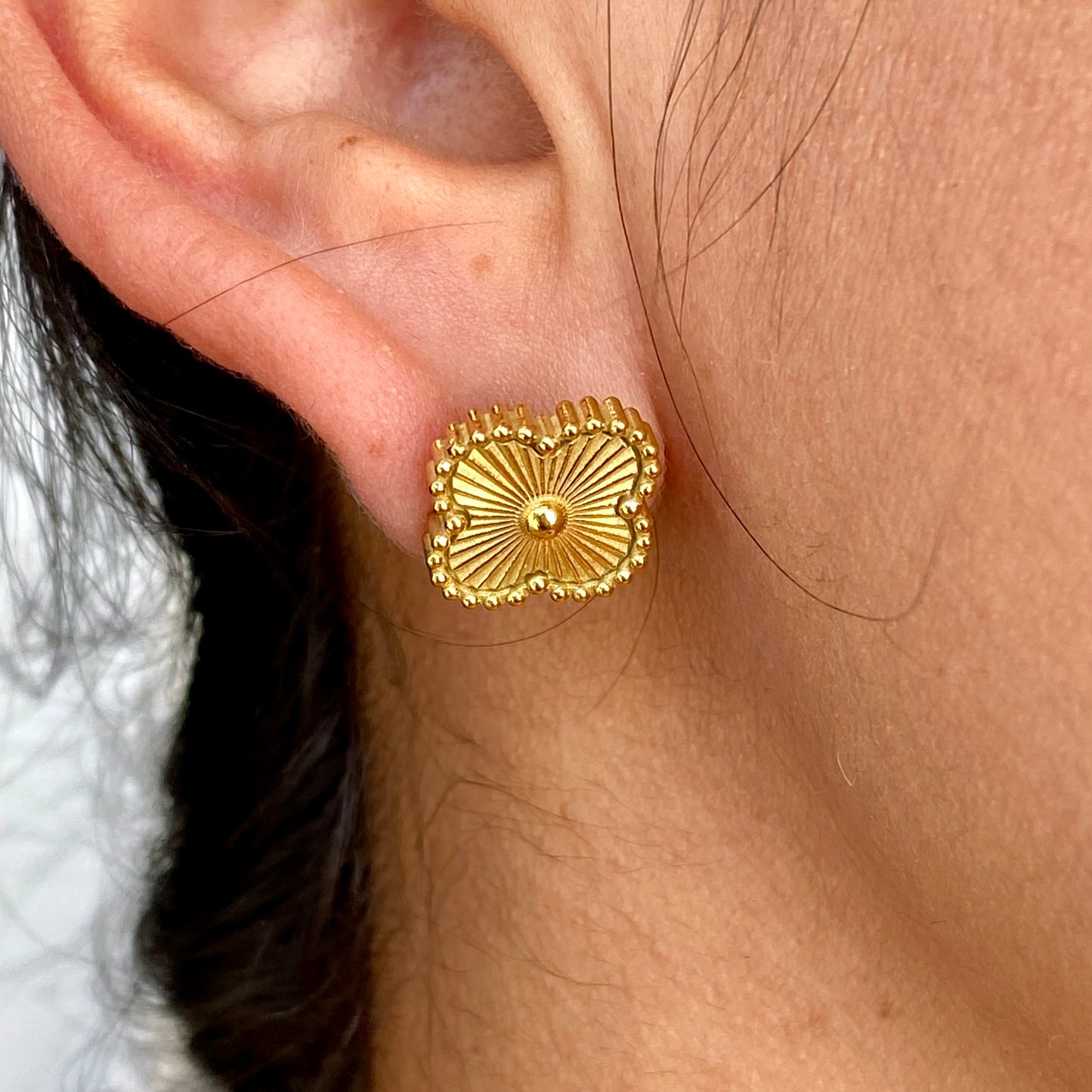 Aretes Dupe Van Cleef Acero Inoxidable 3971-84